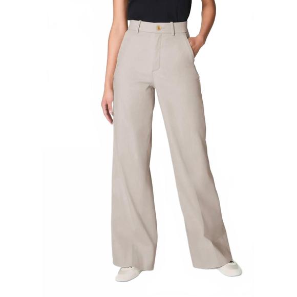 NEW SPANX stretch twill wide leg pant in bone